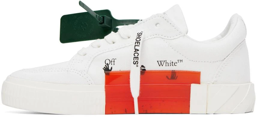 商品Off-White|White Low Vulcanized Sneakers,价格¥2508,第3张图片详细描述