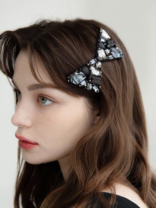 商品Jean Paul Clarisse|Swarovski Beads Ribbon Hair Clip LFAC0091,价格¥1782,第1张图片