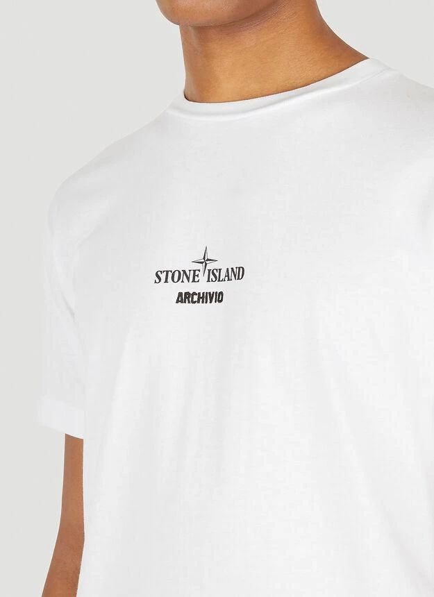 商品Stone Island|Logo T-Shirt in White,价格¥704,第5张图片详细描述