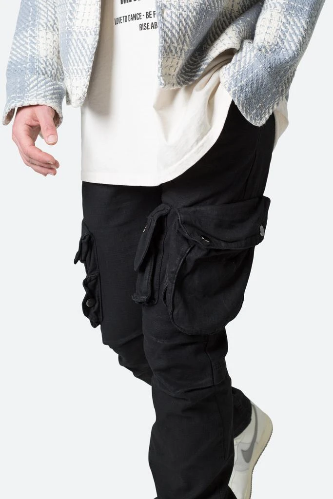 Waxed Denim Cargo Pants - Black 商品