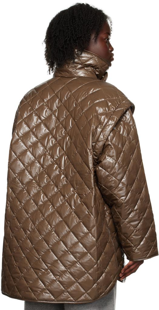 Brown Quilted Jacket商品第3张图片规格展示