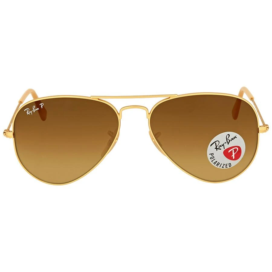 商品Ray-Ban|Aviator Gradient Polarized Brown Unisex Sunglasses RB3025 112/M2 55,价格¥1179,第1张图片
