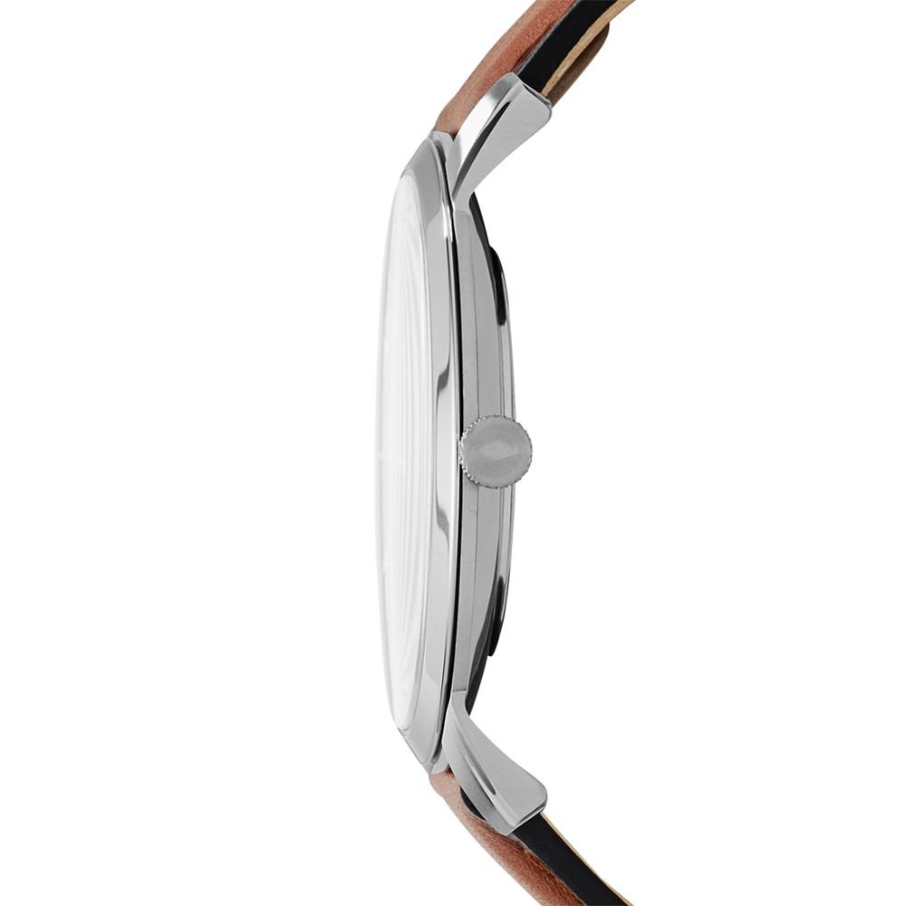Men's The Minimalist Brown Leather Strap Watch商品第5张图片规格展示