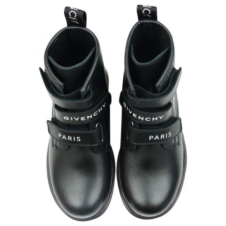 商品Givenchy|Black Touch-Strap Leather Boots,价格¥1014-¥1138,第6张图片详细描述