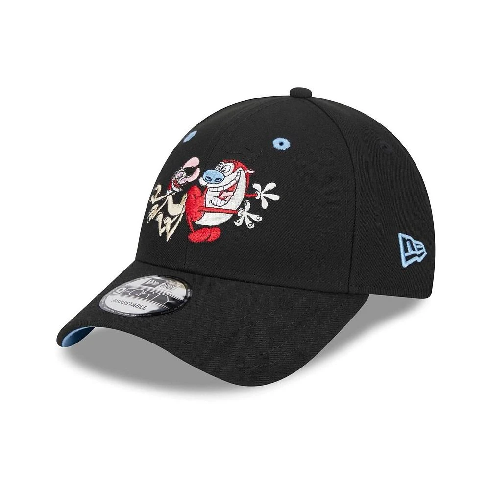 商品New Era|Men's Black The Ren & Stimpy Show 9FORTY Adjustable Hat,价格¥210,第1张图片