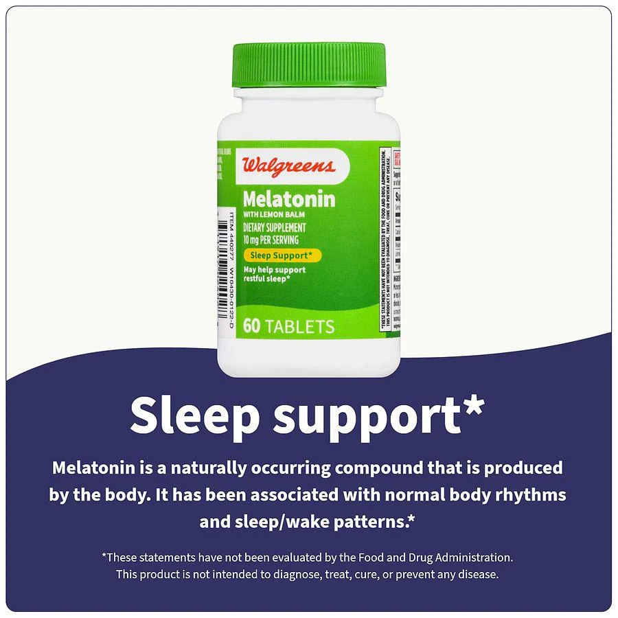 Melatonin with Lemon Balm 10 mg Tablets (60 days) 商品