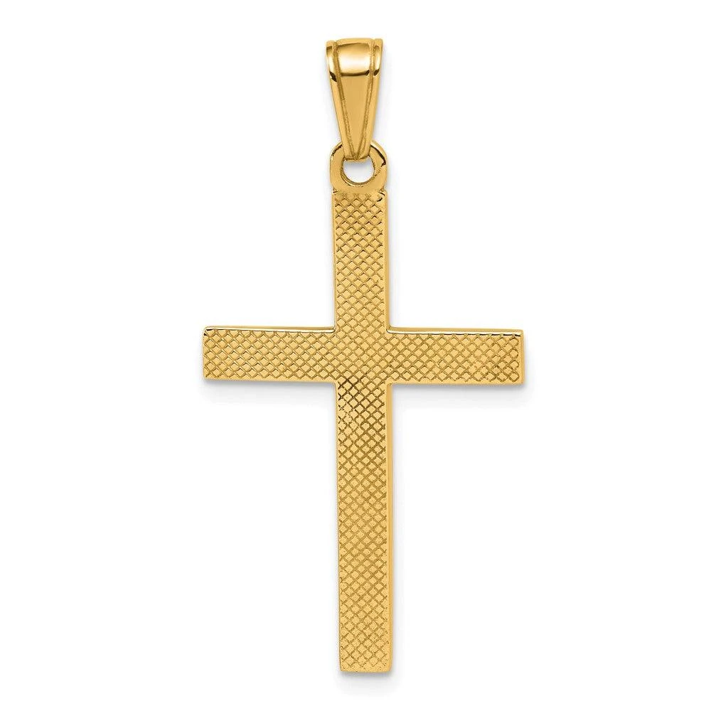 商品Diamond2Deal|10k Yellow Gold Polished Beveled Cross Charm,价格¥2791,第4张图片详细描述