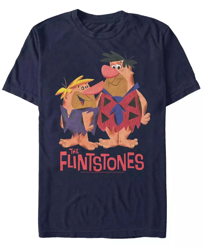 商品FIFTH SUN|Men's The Flintstones Textured Barney Fred Short Sleeve T-shirt,价格¥132,第1张图片