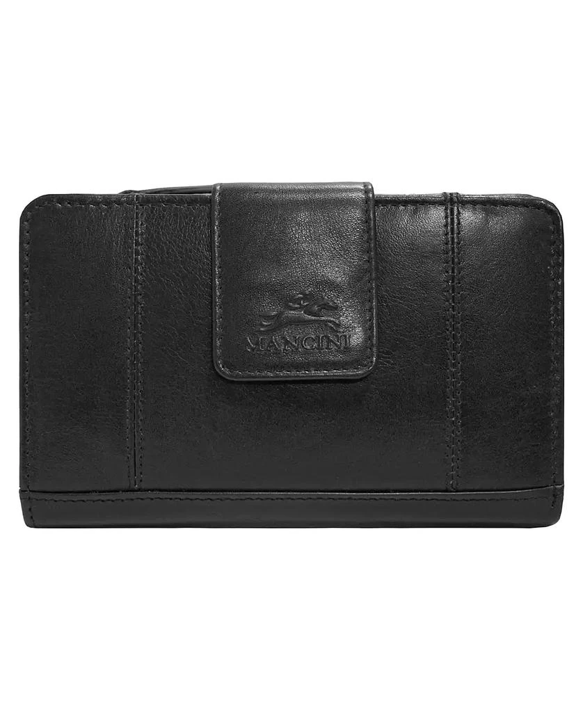 商品Mancini Leather Goods|Casablanca Collection RFID Secure Ladies Medium Clutch Wallet,价格¥356,第1张图片