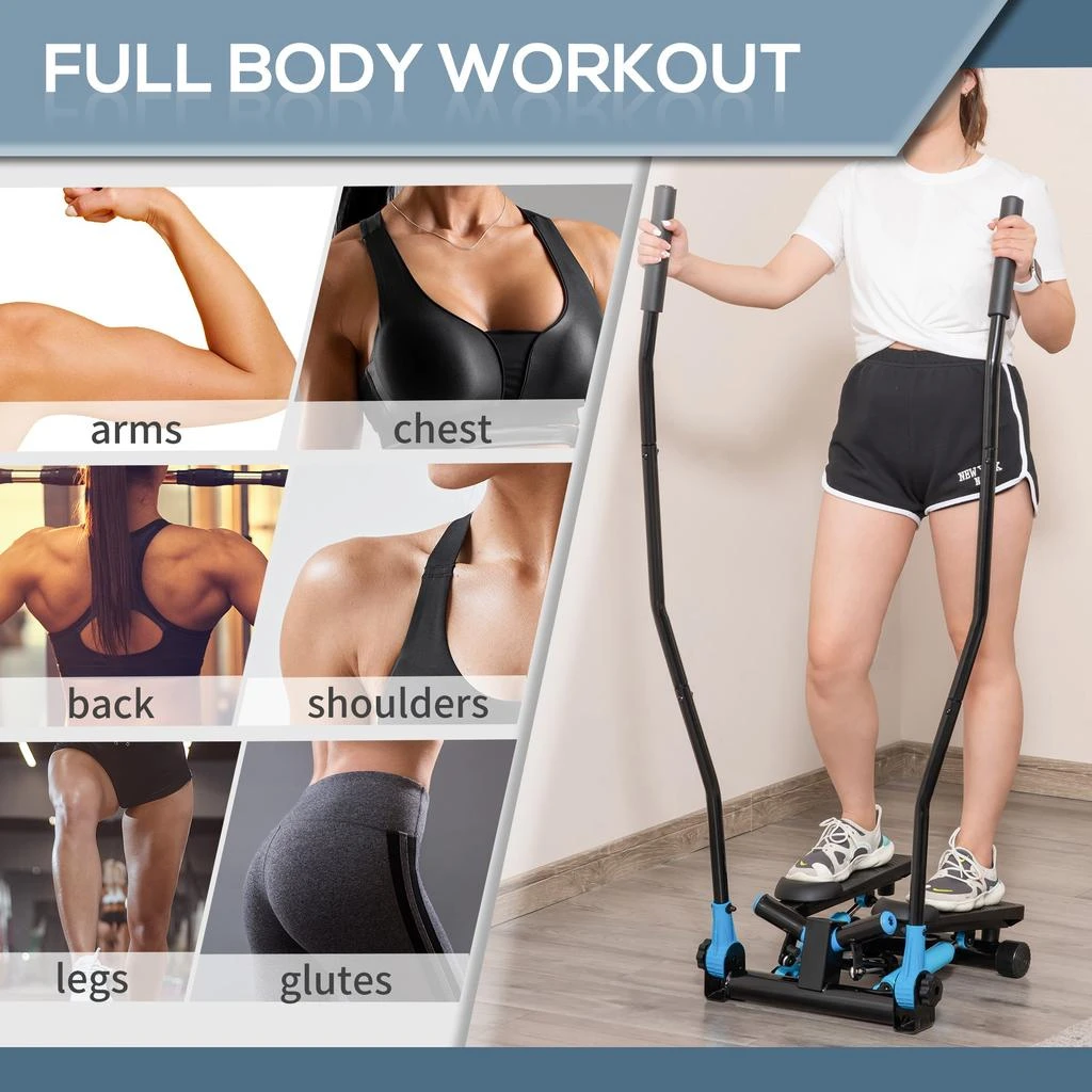 商品Streamdale Furniture|Streamdale Twist Stair Stepper Machine with Rocking Handlebars,价格¥1479,第5张图片详细描述