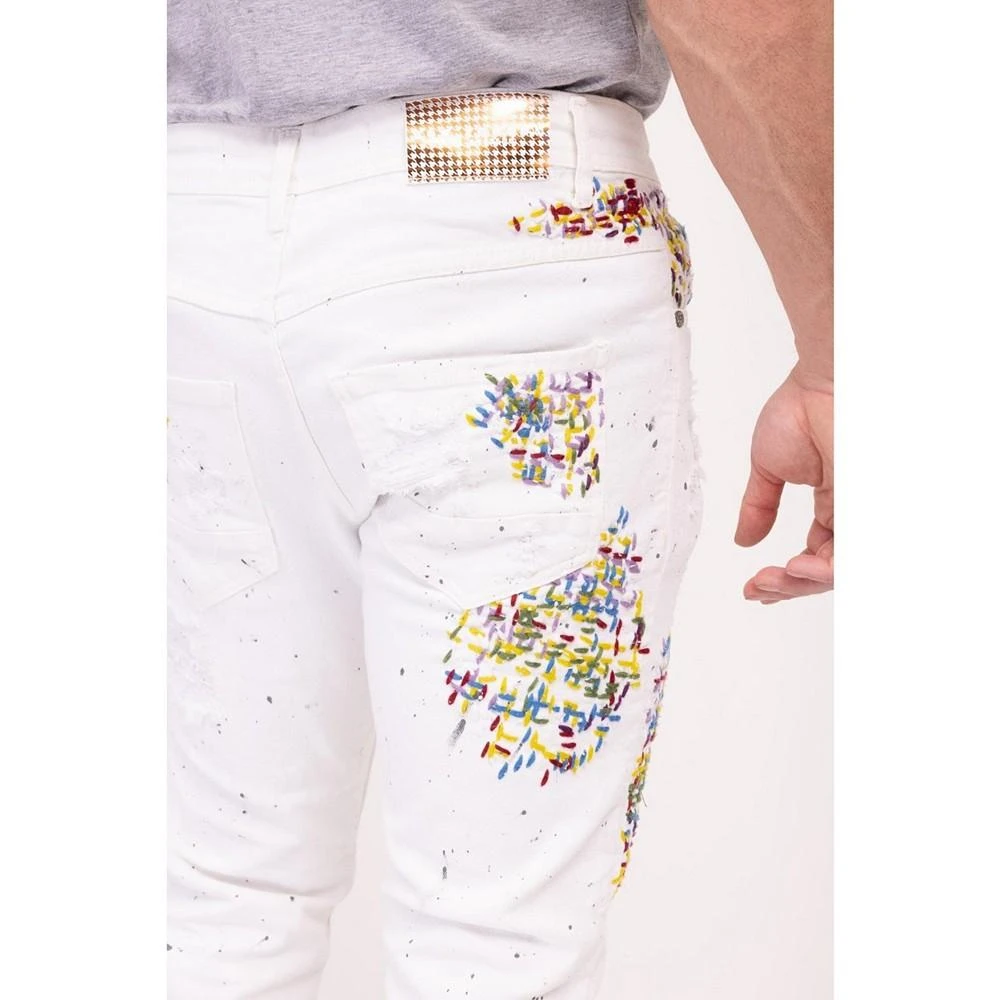 Men's Modern Embroidered Denim Jeans 商品