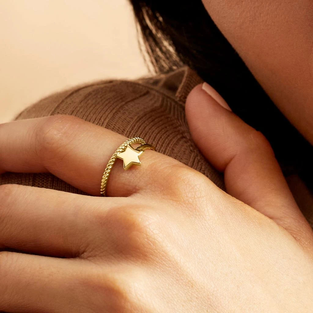 商品Ross-Simons|RS Pure by Ross-Simons 14kt Yellow Gold Star Ring,价格¥1178,第3张图片详细描述