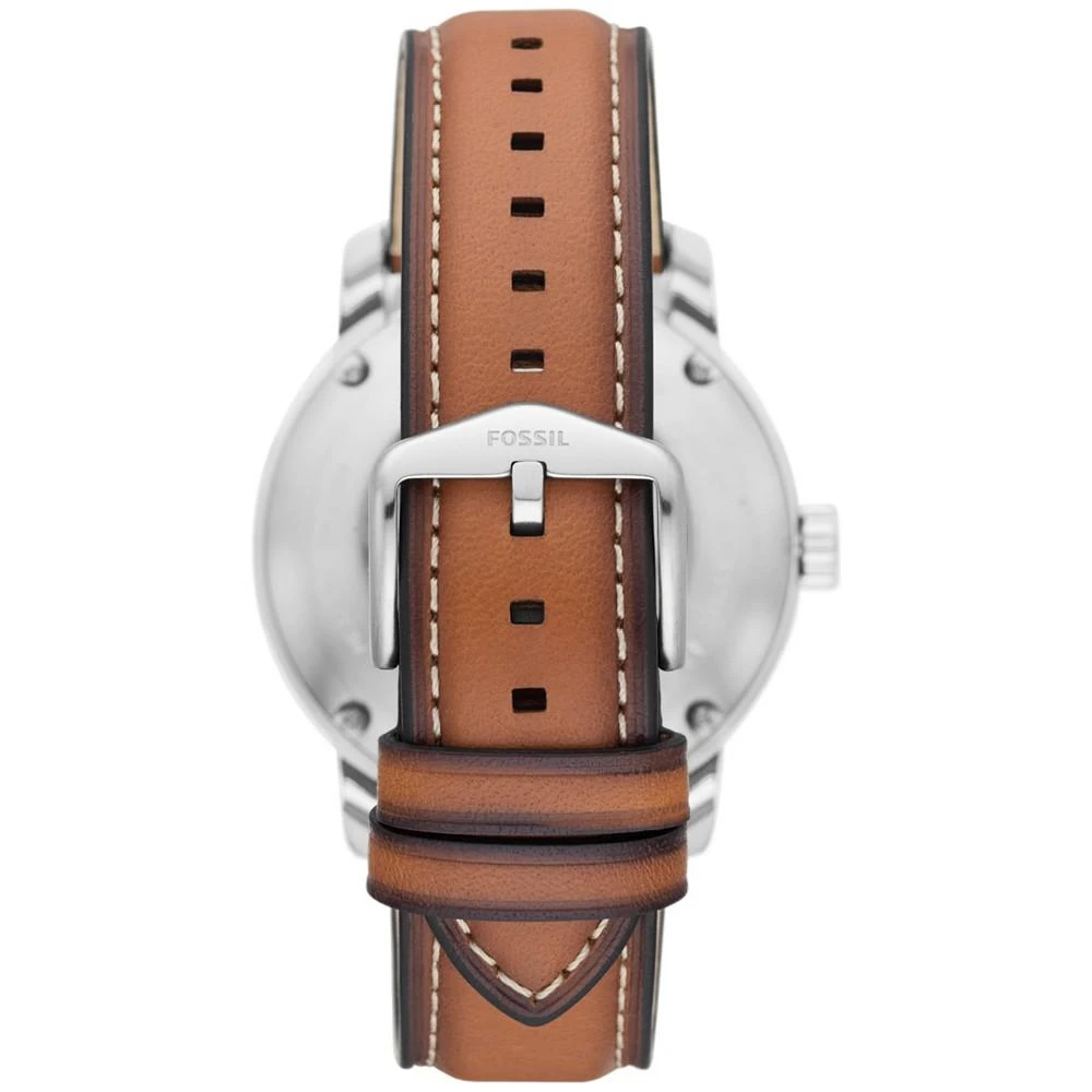 商品Fossil|Men's Heritage Automatic Brown Leather Strap Watch 43mm,价格¥1569,第3张图片详细描述