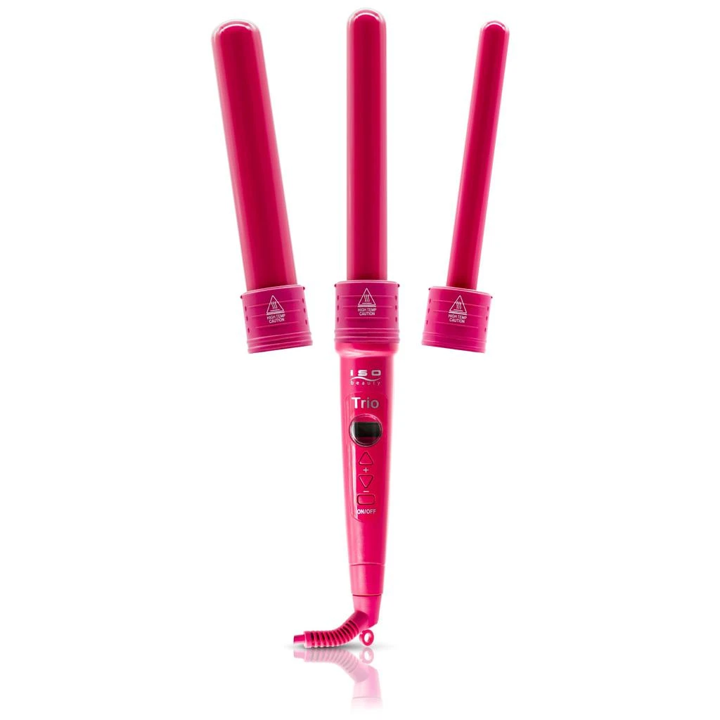 商品ISO Beauty|Trio 3-in-1 Interchangeable Professional Tourmaline-Infused Ceramic Curling Set,价格¥719,第1张图片