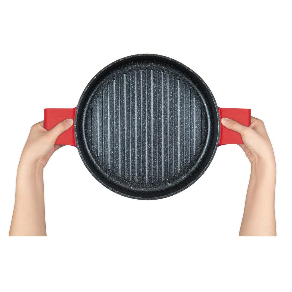 商品MASTERPAN|Stovetop Oven Grill Pan With Heat-In Steam-Out Lid, Non-Stick Cast Aluminum, 12",价格¥636,第4张图片详细描述