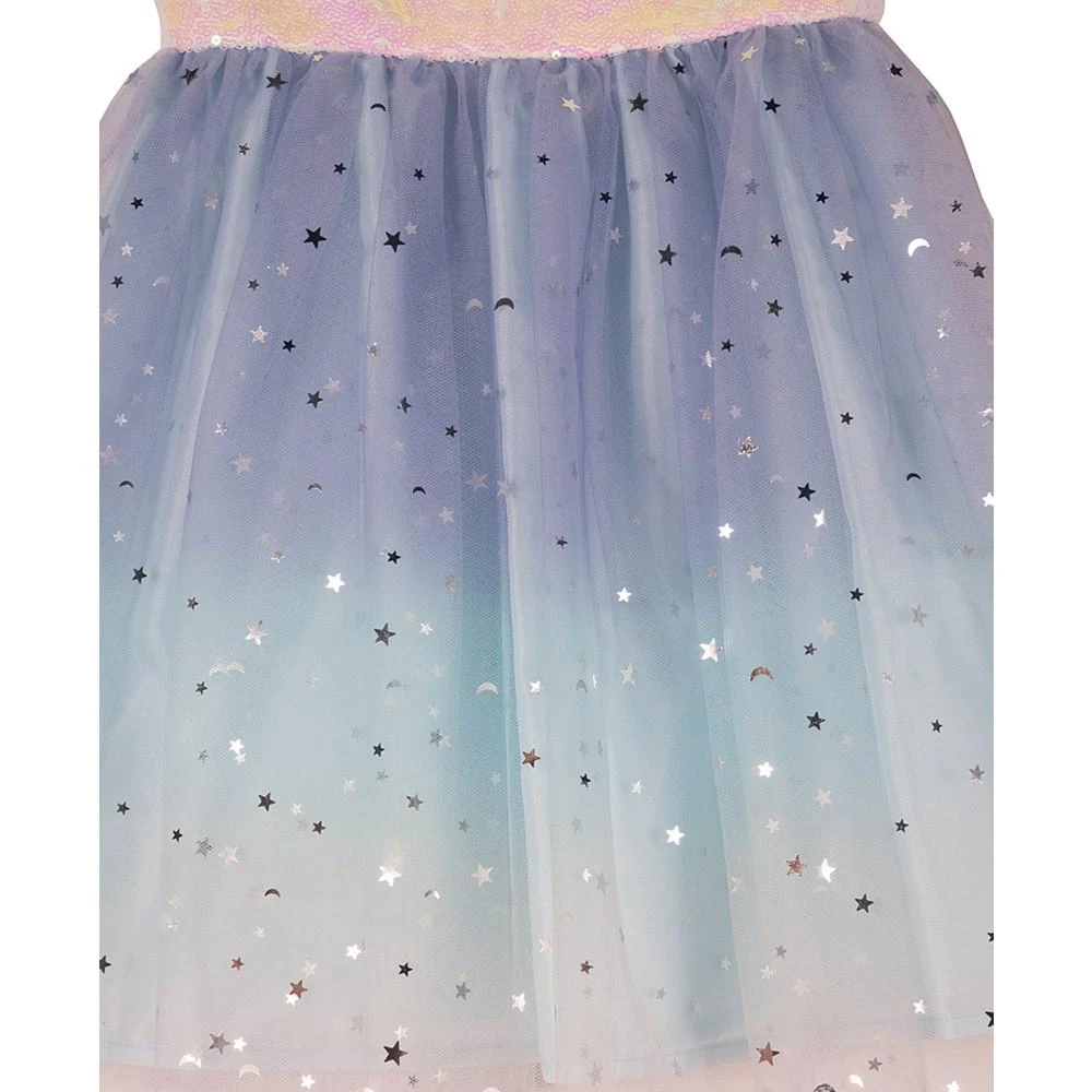 商品Pink & Violet|Toddler Girls Foil Ombre with Unicorn Tutu Dress,价格¥151,第3张图片详细描述