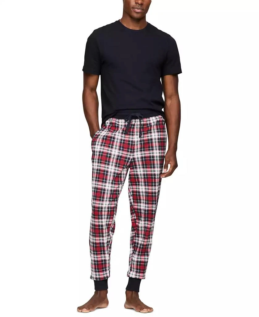 商品Tommy Hilfiger|Men's Plaid Waffle-Knit Jogger Pajama Pants,价格¥155,第3张图片详细描述