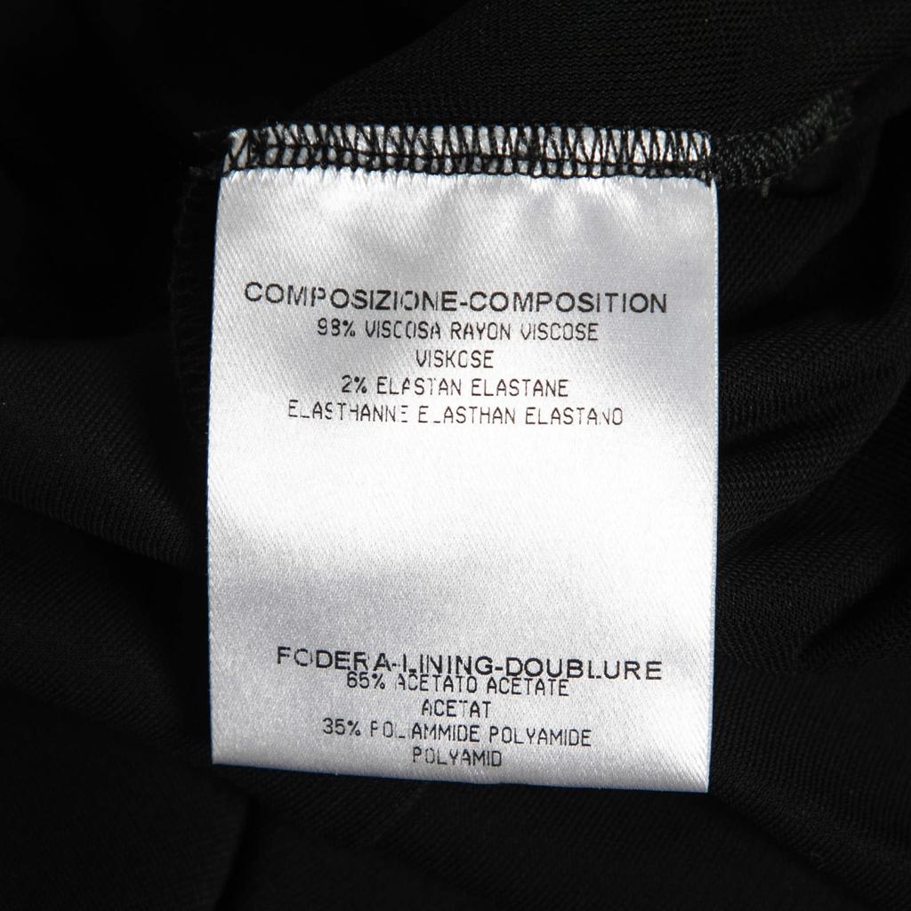 Gucci Black Crepe Drape Detail Sleeveless Dress S商品第5张图片规格展示