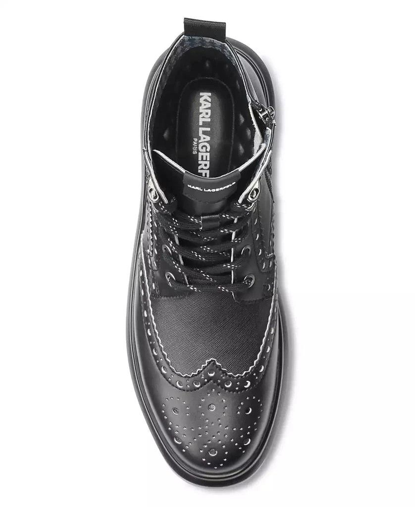 商品Karl Lagerfeld Paris|Karl Lagerfeld Men's Side Zip Wingtip Boot,价格¥1929,第4张图片详细描述