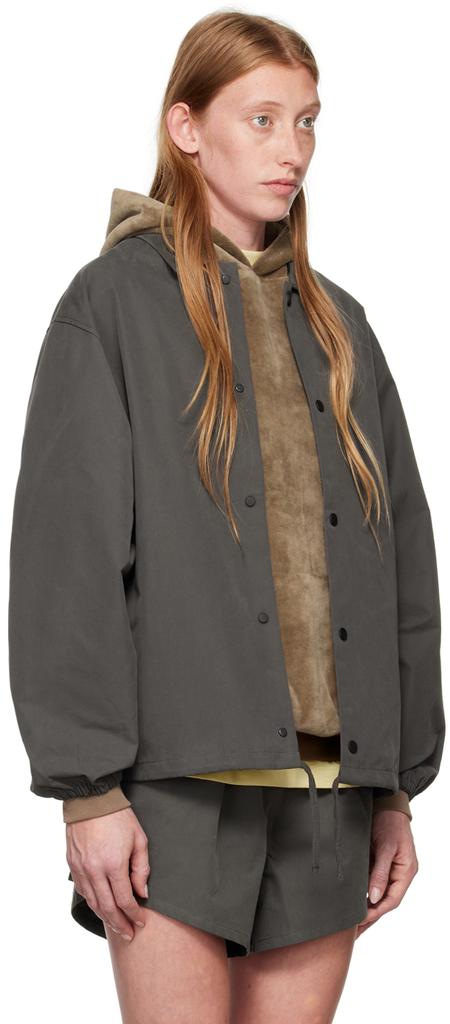 Gray Drawstring Jacket商品第2张图片规格展示