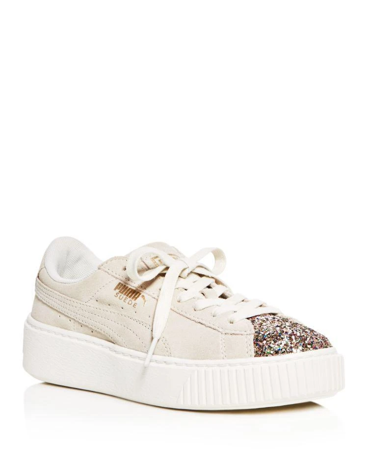 商品Puma|Women's Crushed Gem Suede Lace Up Platform Sneakers,价格¥599,第1张图片