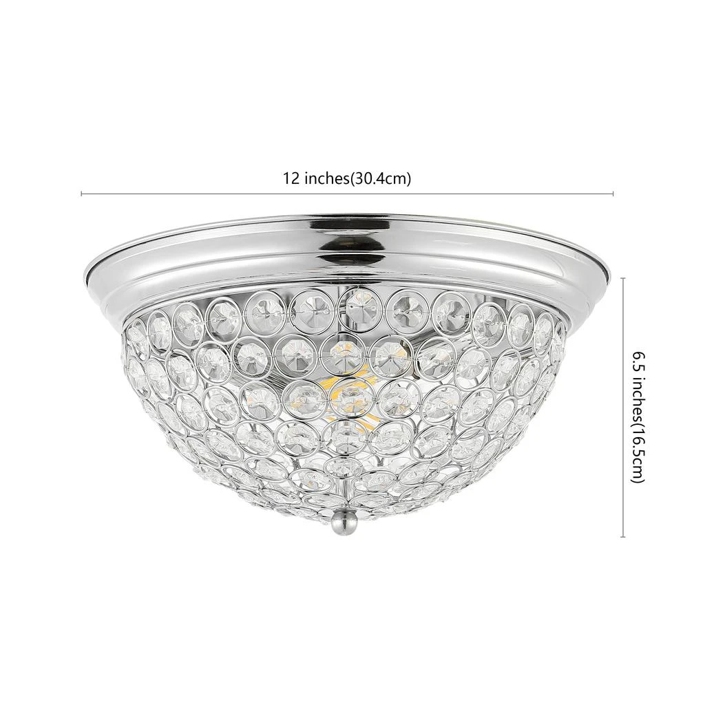 Malia 12" 1-Light Traditional Transitional Iron LED Flush Mount 商品