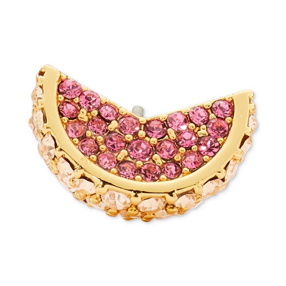 Gold-Tone Pavé Crystal Grapefruit Stud Earrings商品第2张图片规格展示