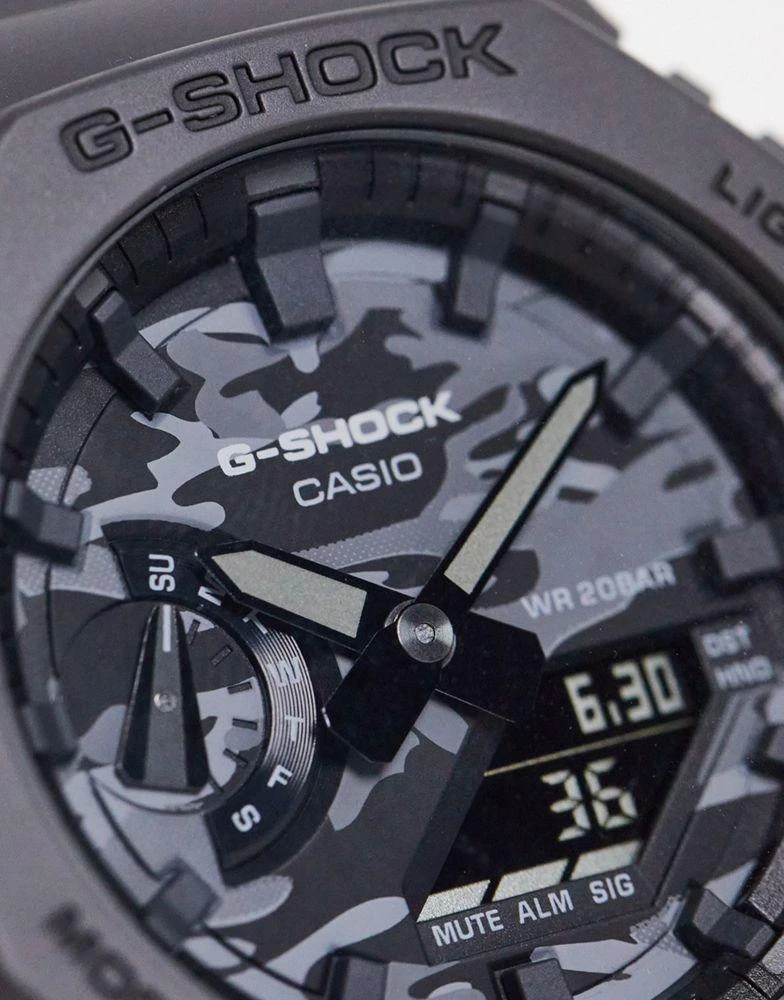 商品Casio|Casio G-Shock mens silicone watch with camo dial in grey,价格¥947,第4张图片详细描述