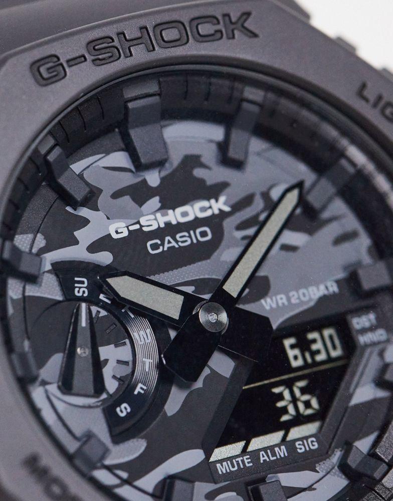 商品Casio|Casio G-Shock mens silicone watch with camo dial in grey,价格¥750,第6张图片详细描述