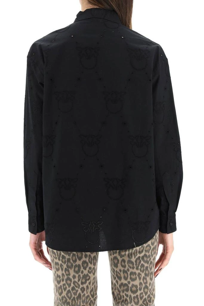 商品PINKO|Pinko Monogram Broderie Long Sleeved Shirt,价格¥738,第3张图片详细描述