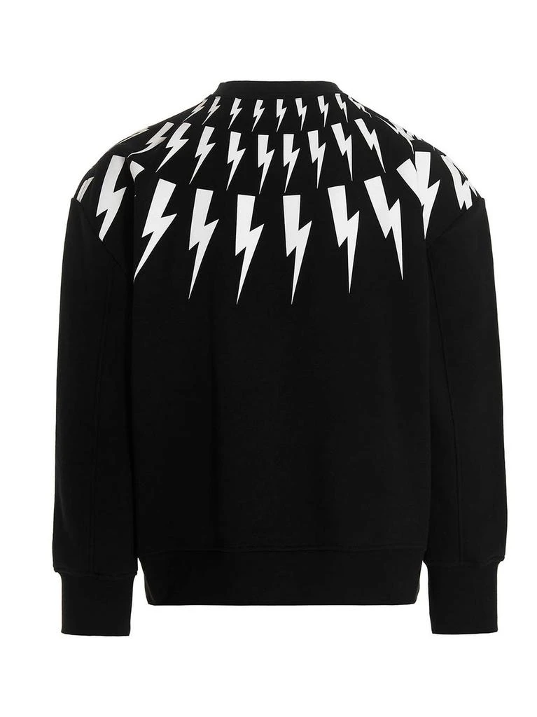 商品Neil Barrett|Neil Barrett Thunderbolt Print Crewneck Sweatshirt,价格¥2188,第2张图片详细描述