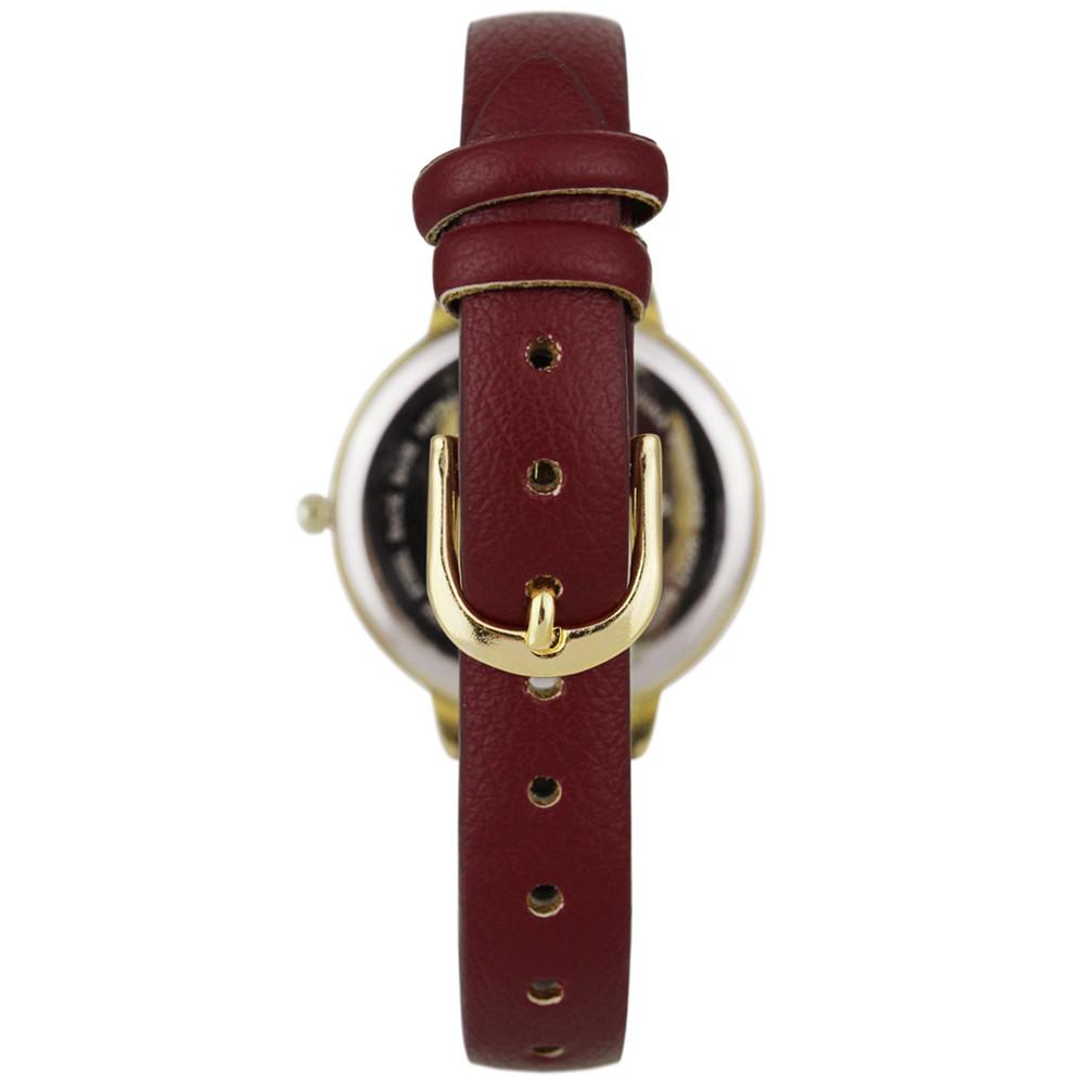 Women's Red Faux Leather Strap Watch 32mm, Created for Macy's商品第2张图片规格展示