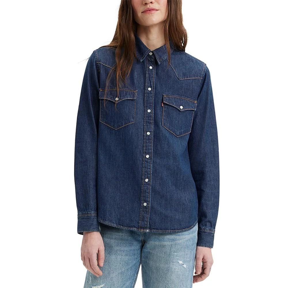 商品Levi's|Women's The Ultimate Western Cotton Denim Shirt,价格¥523,第1张图片