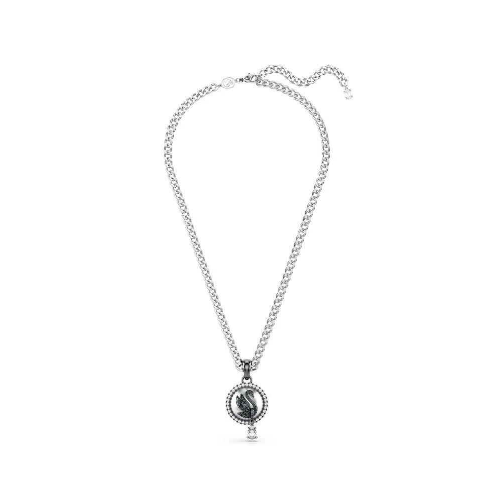 商品Swarovski|Swan, Gray, Rhodium Plated Iconic Swan Pendant Necklace,价格¥2939,第4张图片详细描述