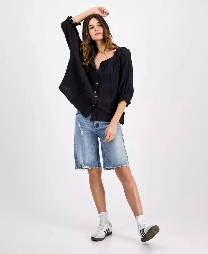 商品Free People|Women's Lucy Cotton Button-Front Swing Blouse,价格¥433,第2张图片详细描述