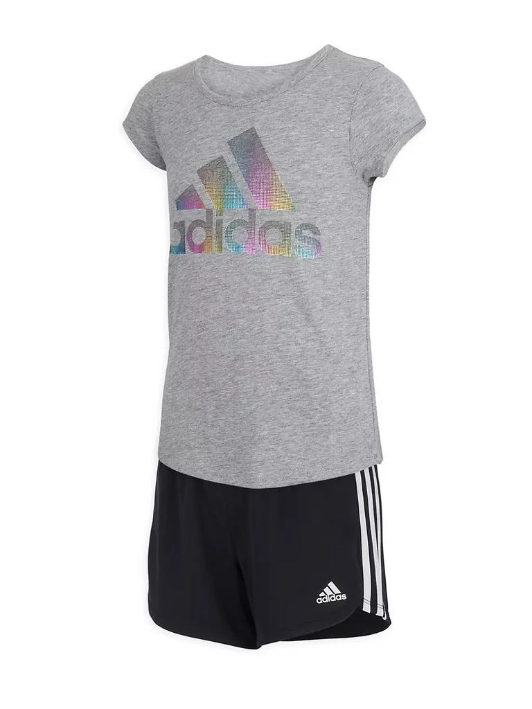 商品Adidas|Little Girl's & Girl's 3-Stripe Mesh Shorts,价格¥111,第2张图片详细描述