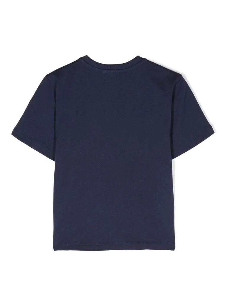 商品Moschino|Blue Crewneck T-shirt With Graphic Print At The Front In Cotton Girl,价格¥975,第2张图片详细描述