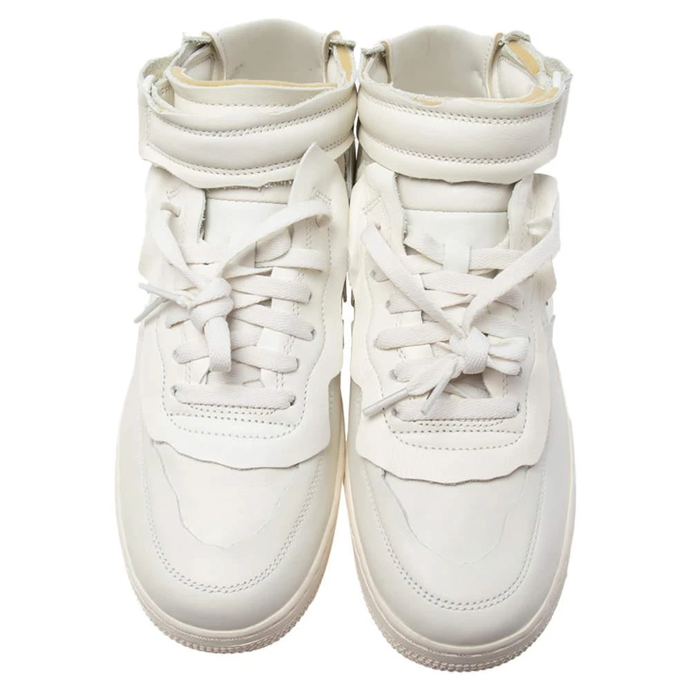 商品Jordan|Air Jordan White Leather 12 Retro Fiba High Top Sneakers Size 42.5,价格¥5343,第3张图片详细描述