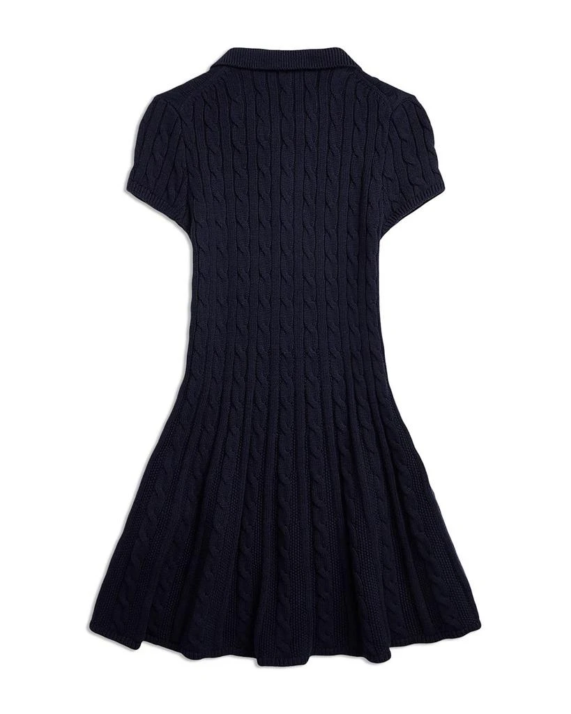 商品Ralph Lauren|Girls' Cable-Knit Cotton Polo Sweater Dress - Little Kid, Big Kid,价格¥380,第2张图片详细描述