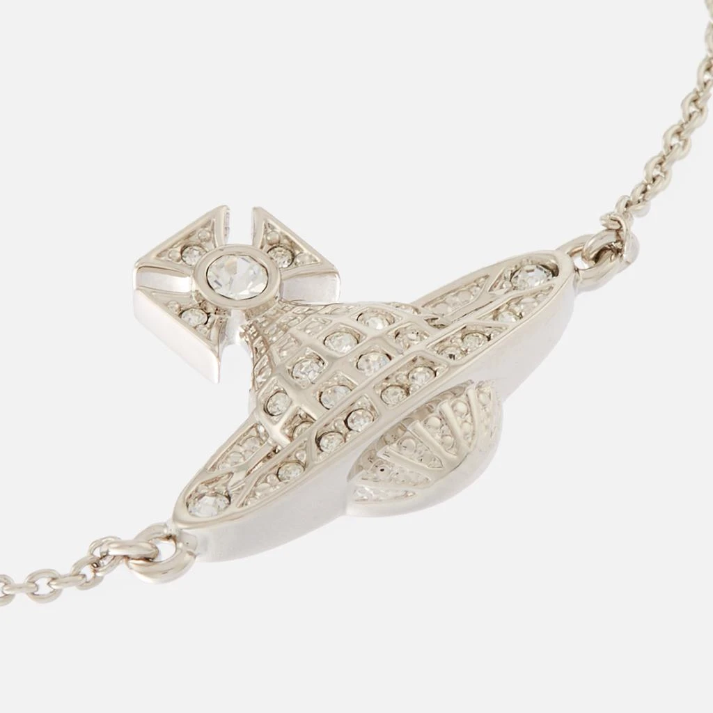 商品Vivienne Westwood|Vivienne Westwood Women's Minnie Bas Relief Bracelet - Platinum/Crystal,价格¥1110,第3张图片详细描述