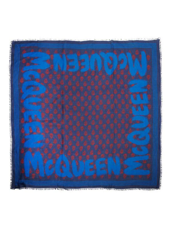 商品Alexander McQueen|Biker Graffiti Shawl,价格¥990,第1张图片