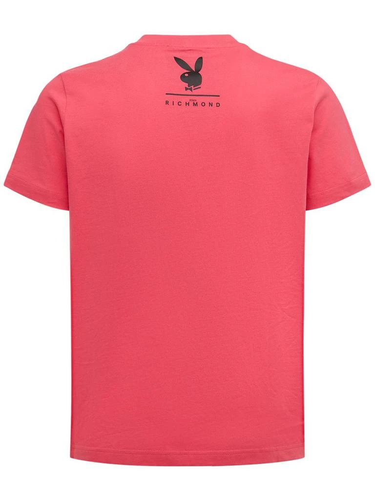 商品Richmond|Contrast Logo Cotton T-shirt,价格¥387,第4张图片详细描述