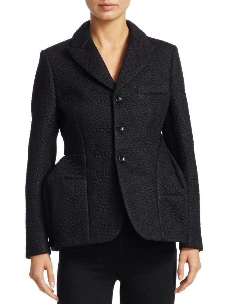 商品Comme des Garcons|Comme des Garcons Embossed Faux Leather Jacket,价格¥3111,第1张图片