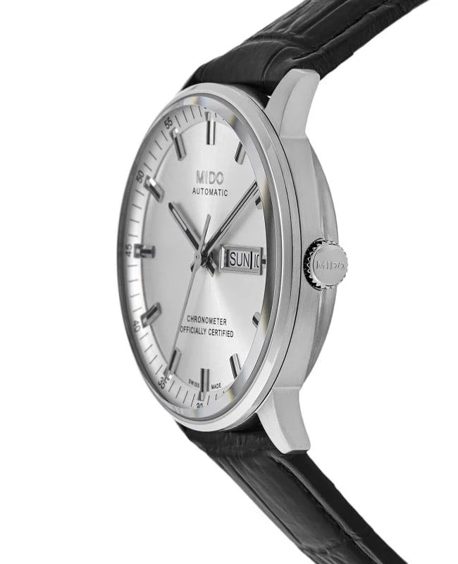 商品MIDO|Mido Commander Chronometer Silver Dial Leather Strap Men's Watch M021.431.16.031.00,价格¥6595,第3张图片详细描述