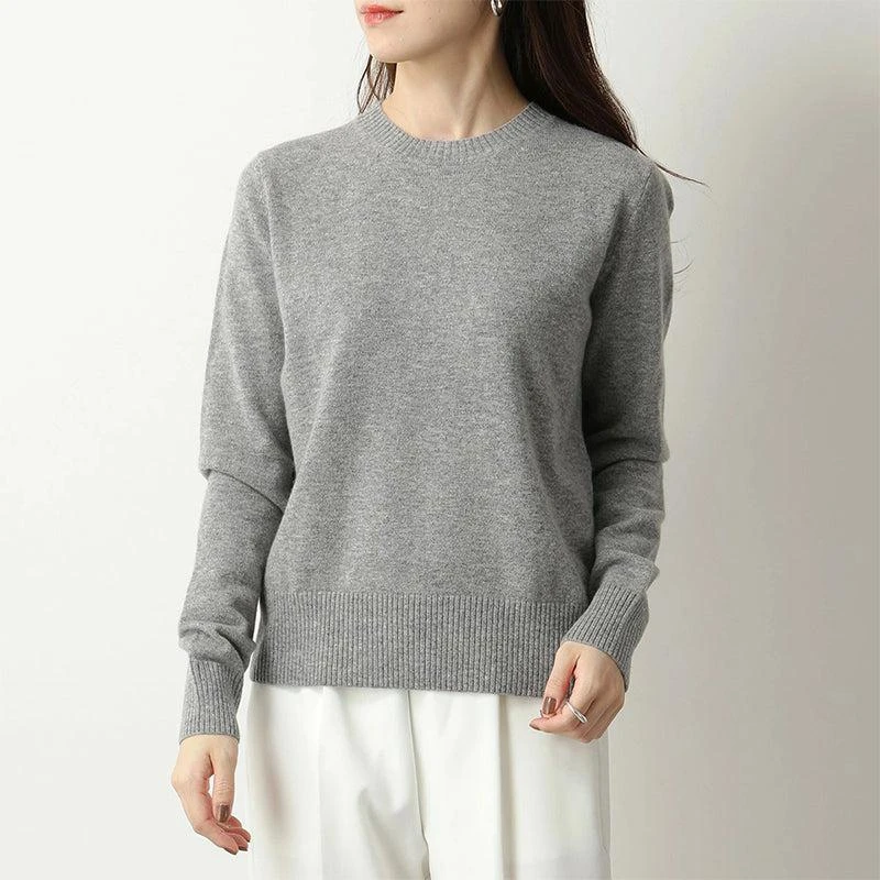 商品Max Mara|灰色羊毛圆领针织毛衣【香港仓极速发货】,价格¥2235,第1张图片