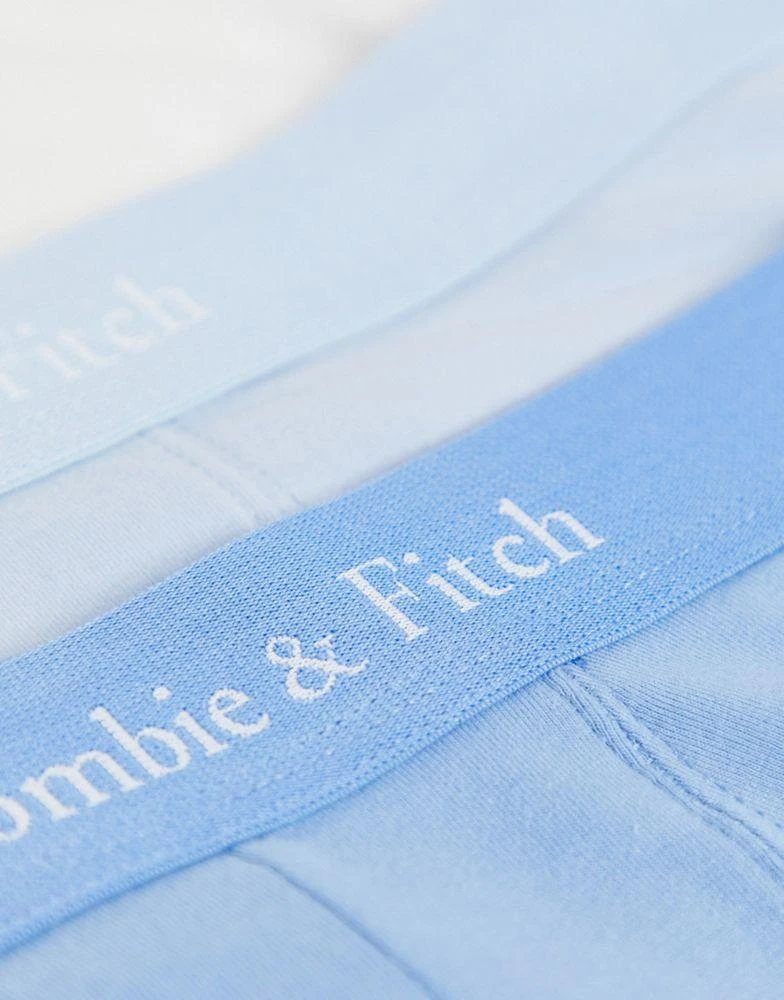 商品Abercrombie & Fitch|Abercrombie & Fitch 5 pack trunks logo waistband in white/blues,价格¥282,第2张图片详细描述