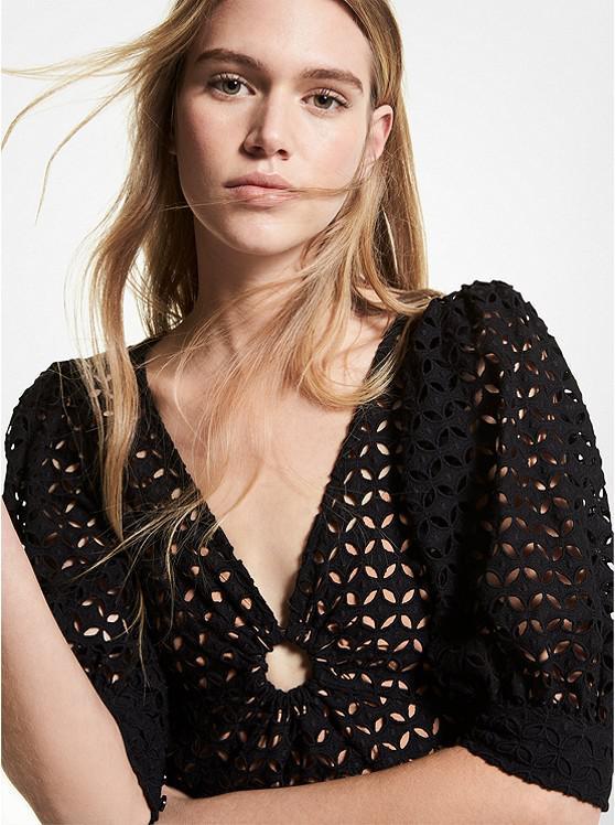 商品Michael Kors|Eyelet Cotton Lawn Dress,价格¥534,第4张图片详细描述