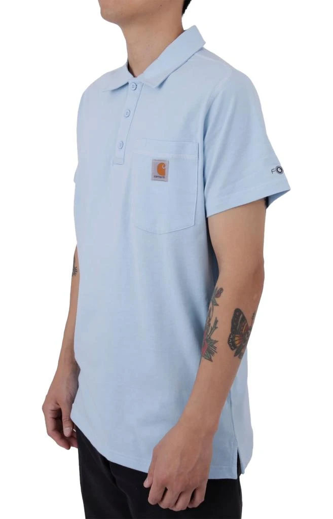 商品Carhartt|(103569) Force Delmont S/S Polo Shirt - Powder Blue,价格¥284,第2张图片详细描述