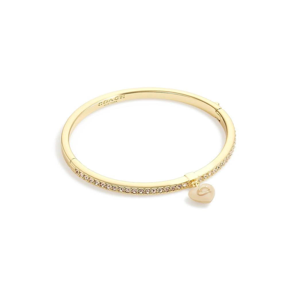 商品Coach|Resin Heart Hinge Bangle Bracelet,价格¥769,第1张图片