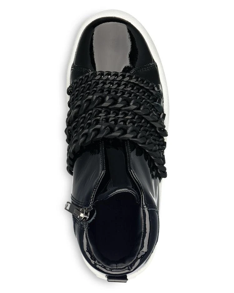 商品Kendall + Kylie|Women's Duke Patent Leather & Chain Trim Zip Sneakers,价格¥809,第3张图片详细描述